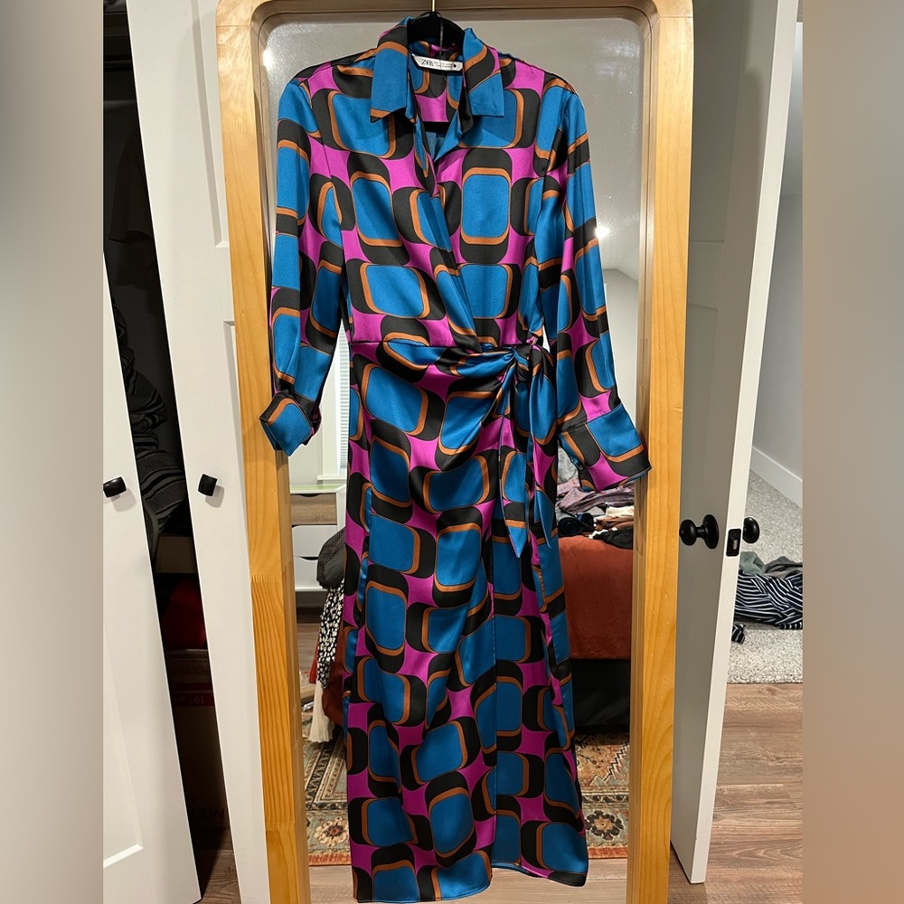 ZARA multicolored wrap dress / Small / worn once